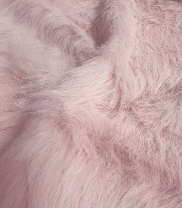 Tissu Fausse fourrure longue - Make up pink