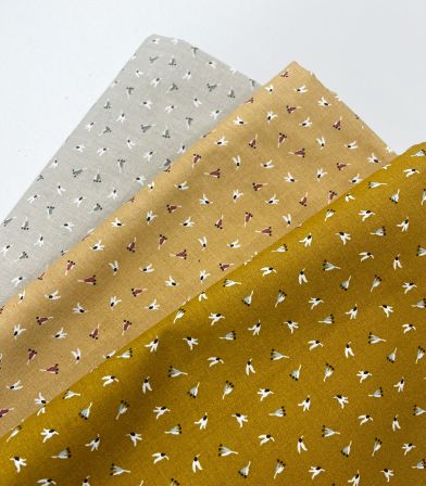 Coupon tissu Cretonne Coton IMPRIME x 1m