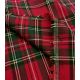 Tissu écossais rouge et vert
