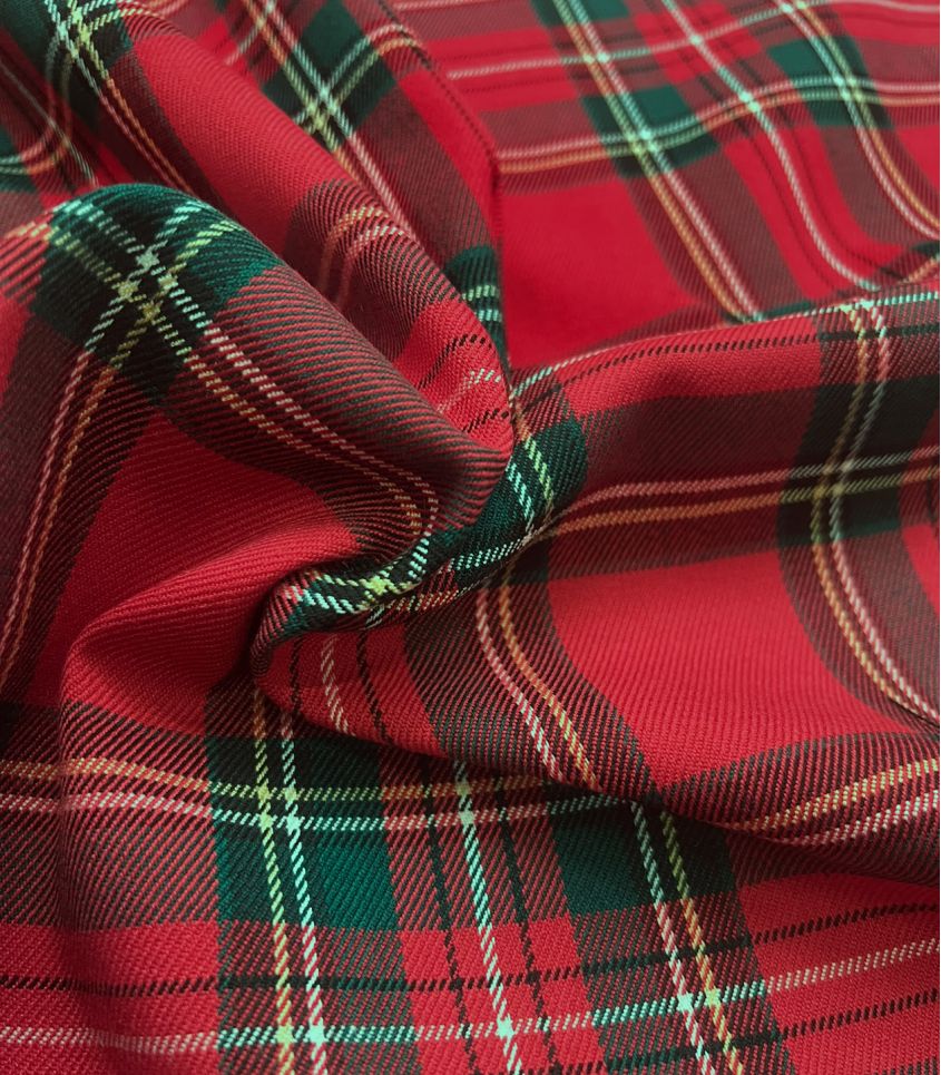 Tissu écossais rouge et vert Tissu écossais rouge et vert