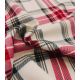 Tissu écossais écru et rouge