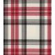 Tissu écossais écru et rouge