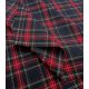 Tissu écossais marine et rouge