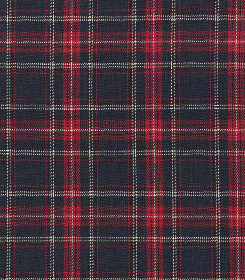 Tissu écossais marine et rouge Tissu écossais marine et rouge