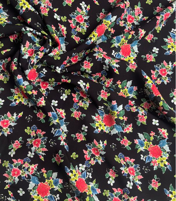 Tissu viscose - Petits bouquets