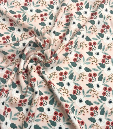 Tissu viscose - Anémone