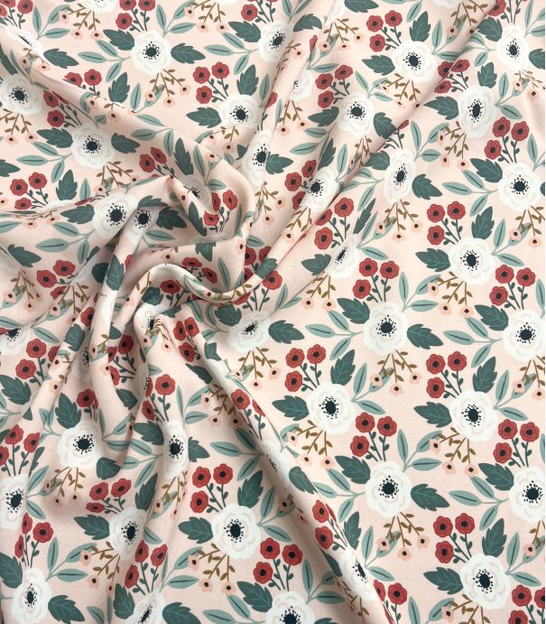 Tissu viscose - Anémone