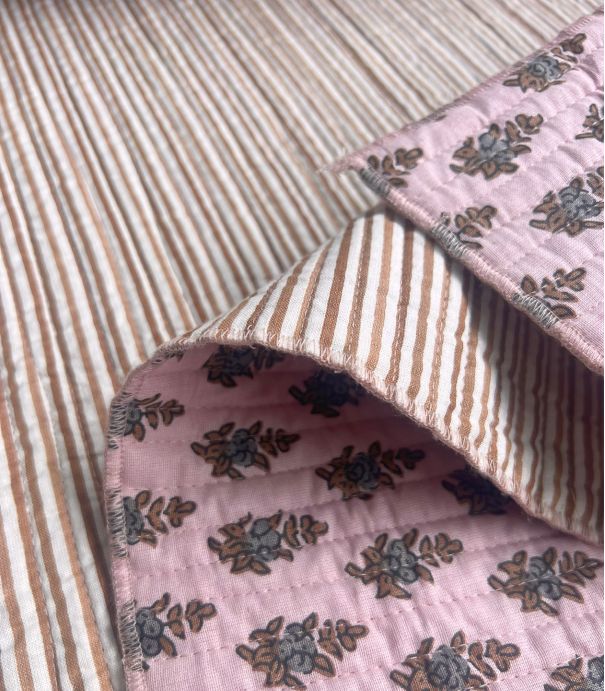 Matelassé Coton indien - Sikim Rose