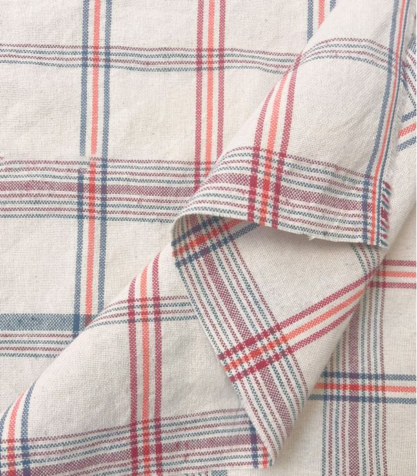 Tissu coton lavé - Carreaux Multico
