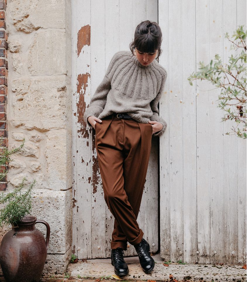 Tissu twill Bamboo et polyester recyclé - Gris chiné Tissu twill Bamboo et polyester recyclé - Gris chiné