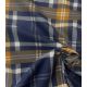 Tissu Flanelle de coton - Tartan ocre / navy