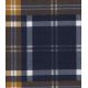 Tissu Flanelle de coton - Tartan ocre / navy