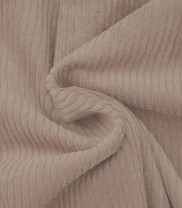 Tissu velours grosses côtes - Camel