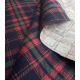 Tissu Flanelle de coton - Tartan rouge / navy