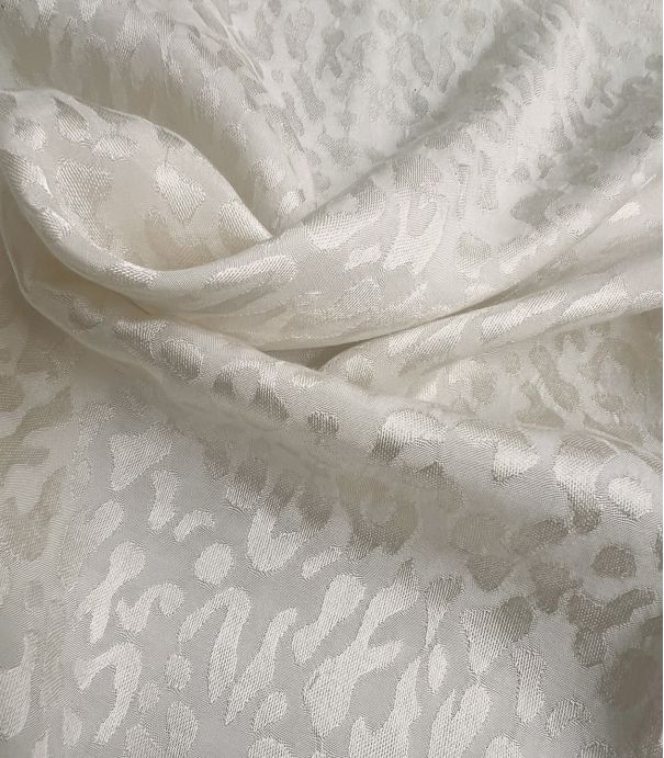 Tissu jacquard viscose - Léopard Ivory