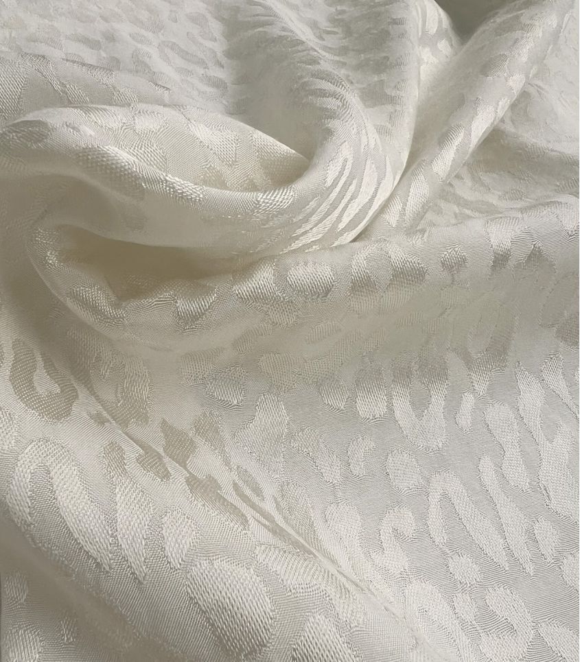 Tissu jacquard viscose - Léopard Ivory Tissu jacquard viscose - Léopard Ivory