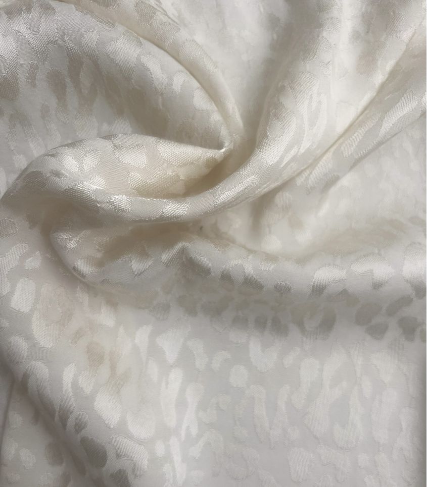 Tissu jacquard viscose - Léopard Ivory Tissu jacquard viscose - Léopard Ivory
