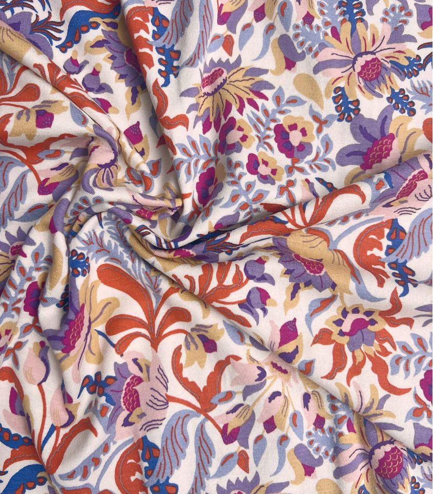 Tissu jersey viscose - Purple Rights