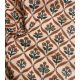 Tissu blockprint - Fleurs Camel