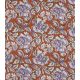 Tissu blockprint - Fleurs Lilas sur terracotta