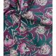 Tissu blockprint - Fleurs prune