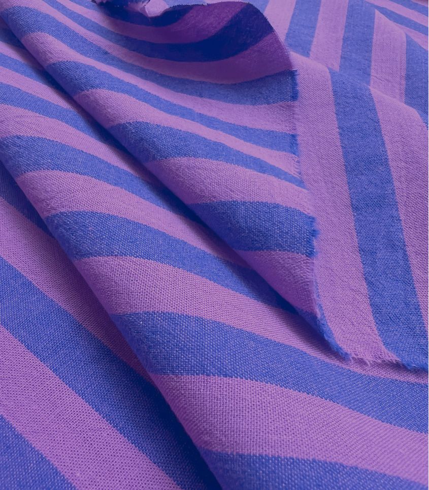 copy ofcopy ofTissu coton lavé - Rayures Purple