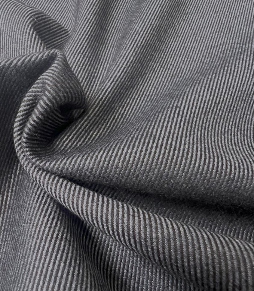 Tissu twill Bamboo et polyester recyclé - aspect denim gris Tissu twill Bamboo et polyester recyclé - aspect denim gris