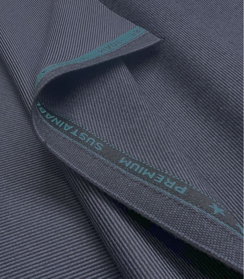 Tissu twill aspect denim - bleu charcoal Tissu twill aspect denim - bleu charcoal