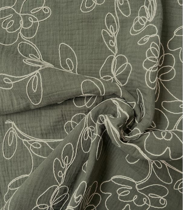 Double gaze Lace - vert kaki