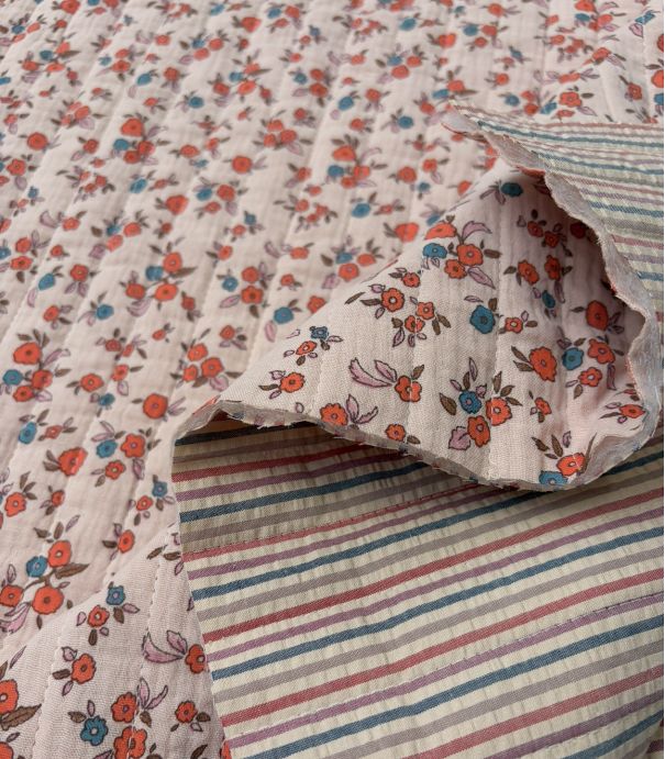 Tissu double gaze matelassé - June