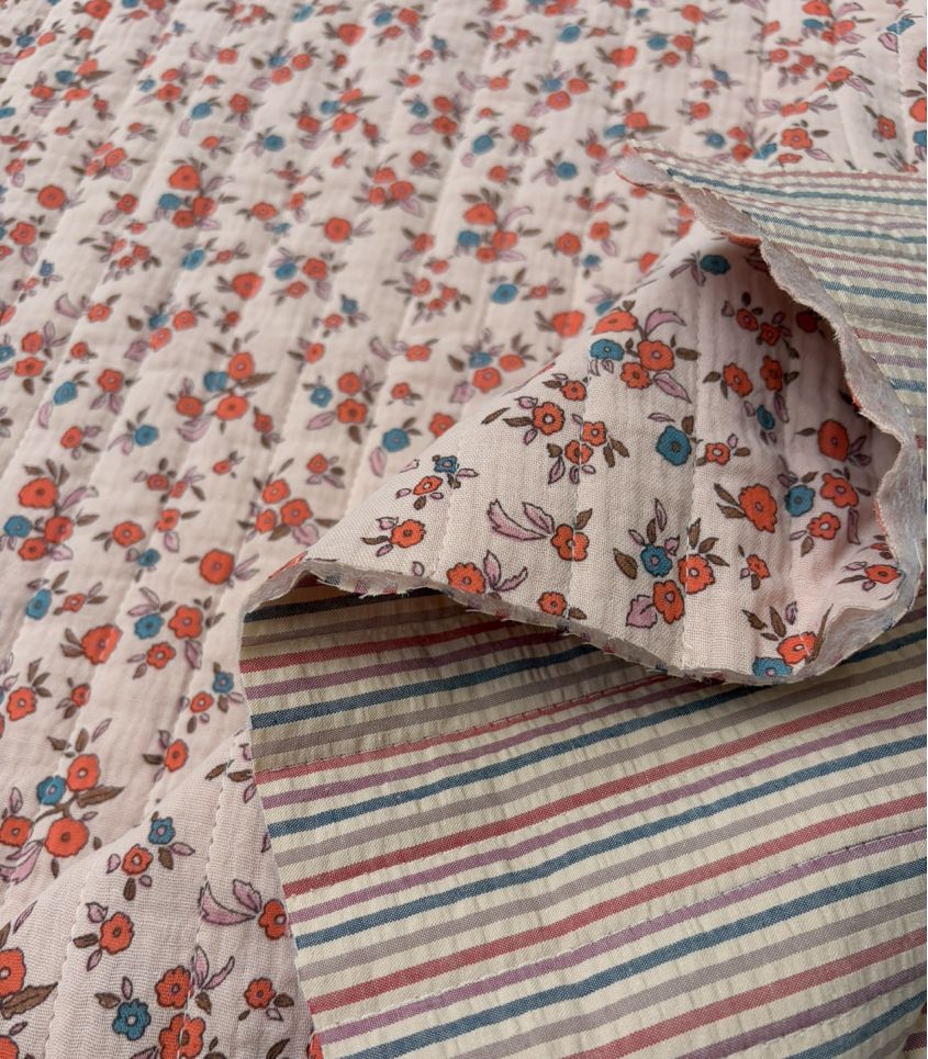 Tissu double gaze matelassé - June