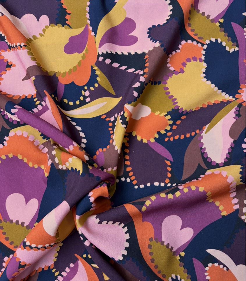 Tissu viscose Bernie - Violet