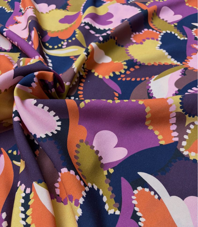 Tissu viscose Bernie - Violet Tissu viscose Bernie - Violet