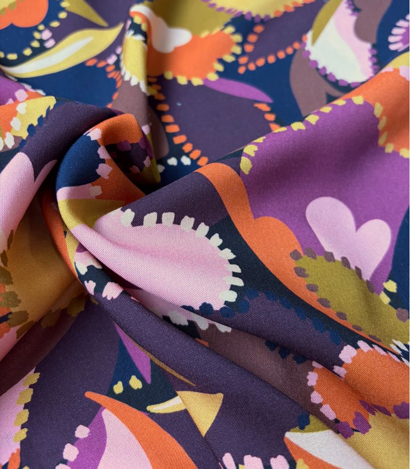 Tissu viscose Bernie - Violet Tissu viscose Bernie - Violet