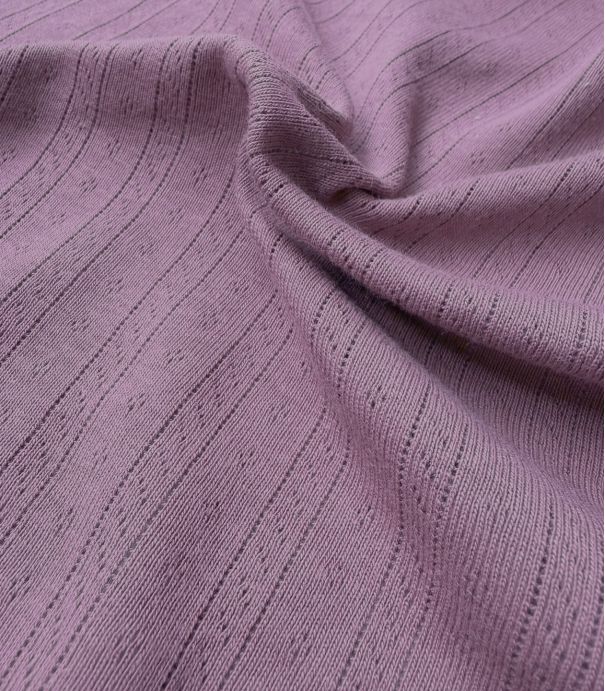 Tissu jersey pointelle - Figue