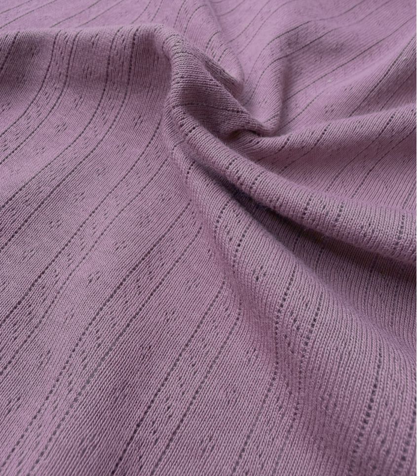 Tissu jersey pointelle - Figue