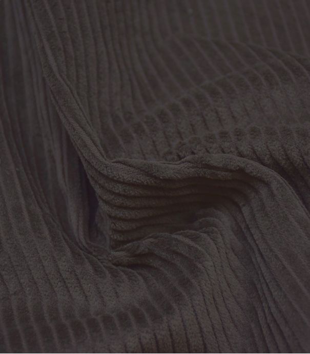 Tissu velours grosses côtes - Brun foncé