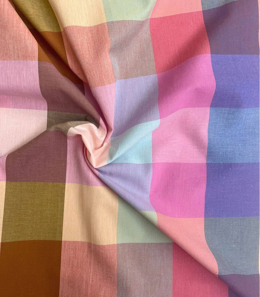 Coton indien - Carreaux Midsommar