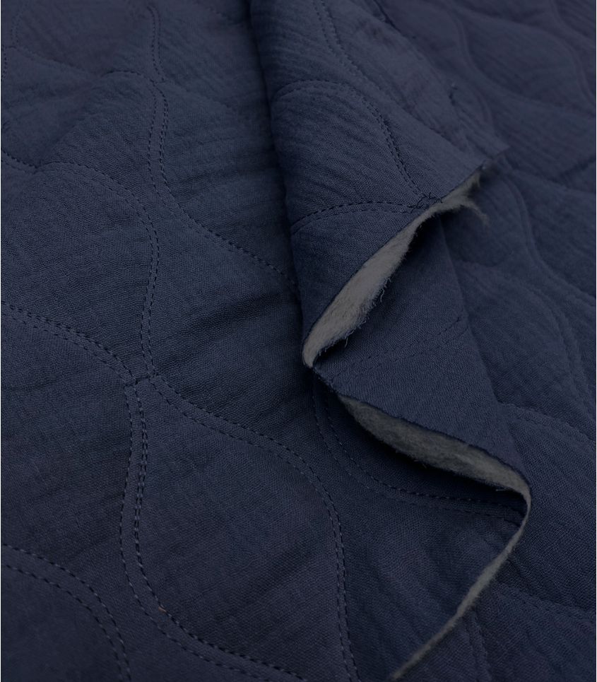 Tissu double gaze matelassée Olva - Navy