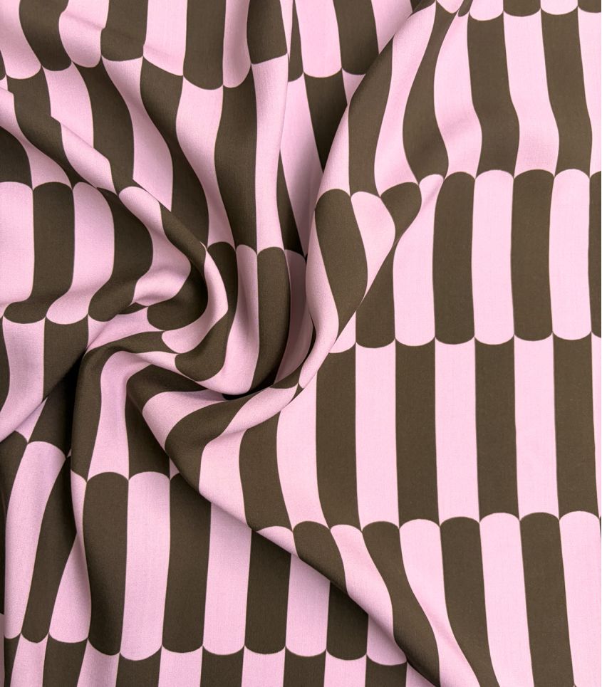 Tissu viscose - Gaufrette rose