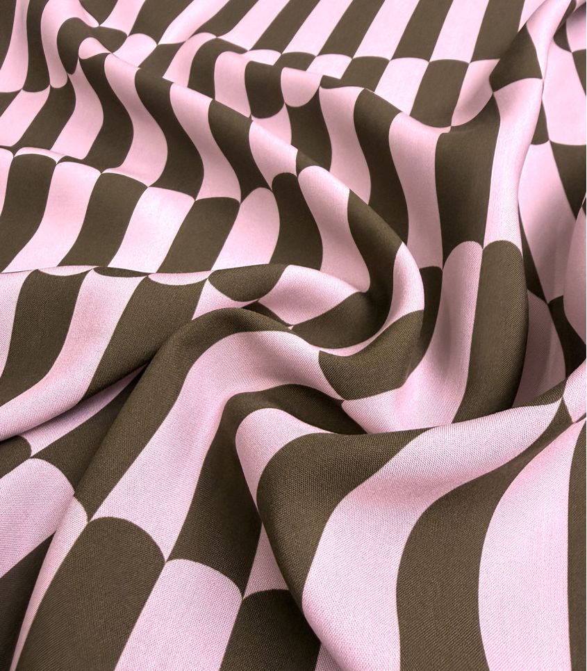 Tissu viscose - Gaufrette rose Tissu viscose - Gaufrette rose