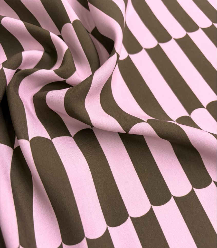 Tissu viscose - Gaufrette rose Tissu viscose - Gaufrette rose