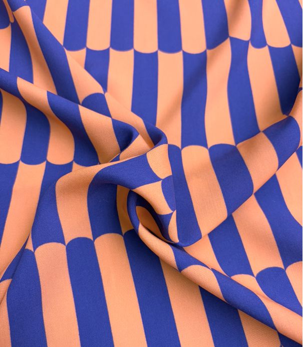 Tissu viscose - Gaufrette Clémentine