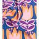 Tissu viscose - Tulipes Pop Clémentine