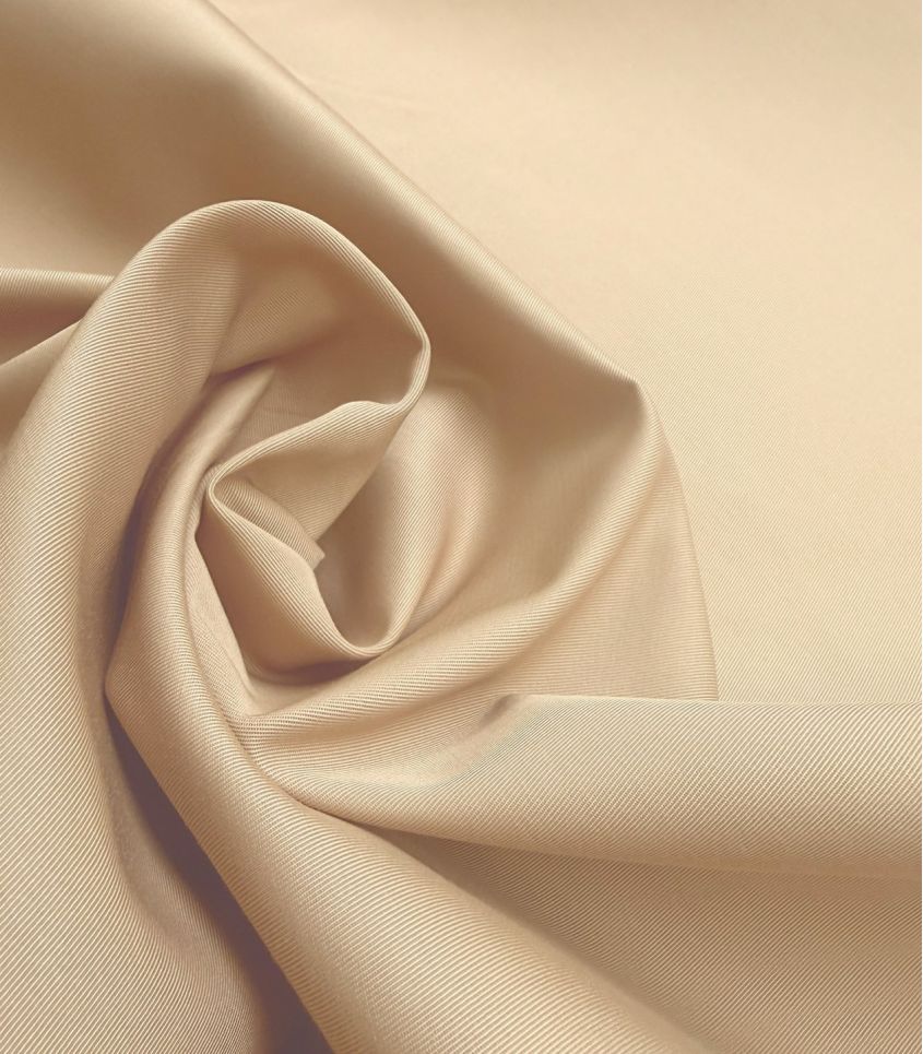 Sergé de coton déperlant - Beige