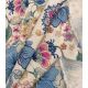 Tissu lin viscose - Fleurs anciennes