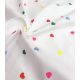 Tissu coton brodé - Coeurs