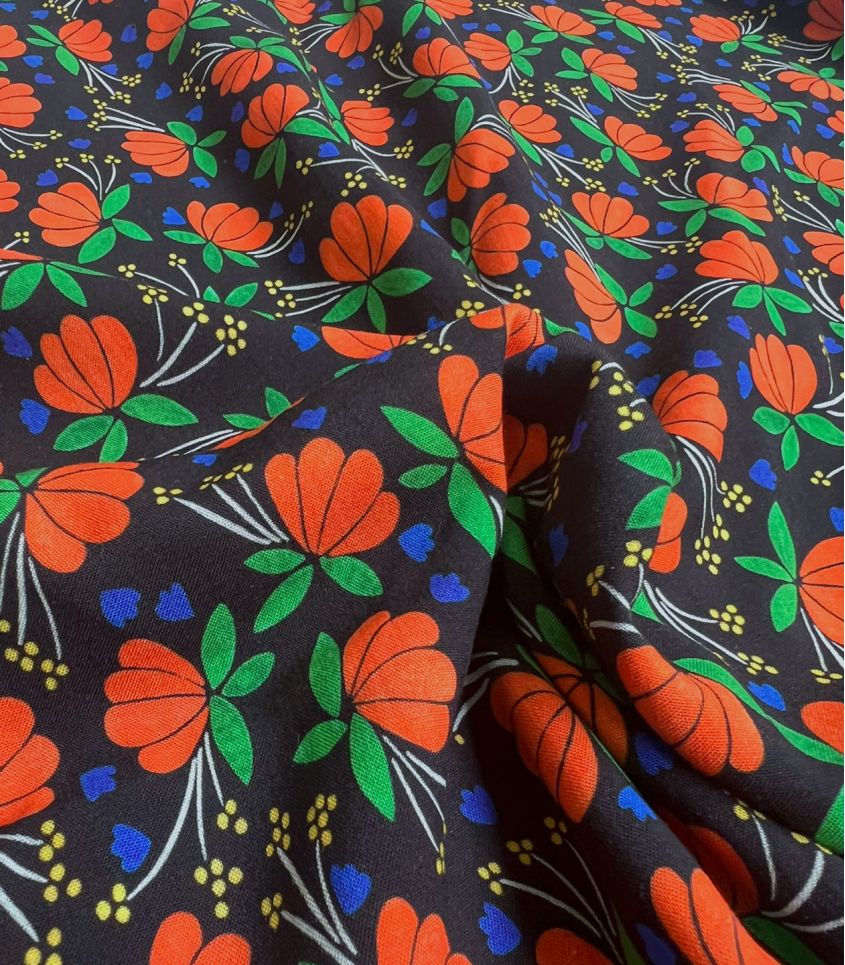 Tissu viscose Coeur de Fleur Tissu viscose Coeur de Fleur