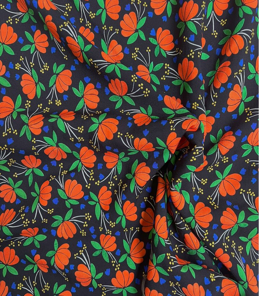 Tissu viscose Coeur de Fleur Tissu viscose Coeur de Fleur