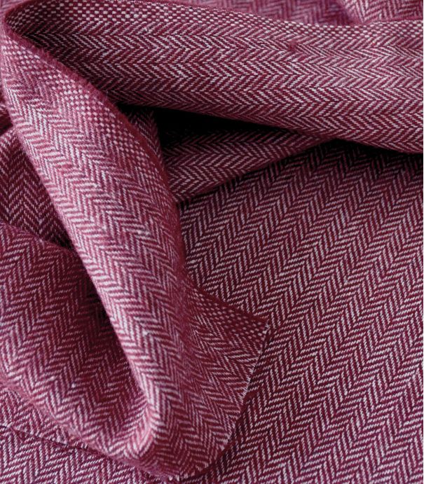 Tissu lainage Petits chevrons Plum